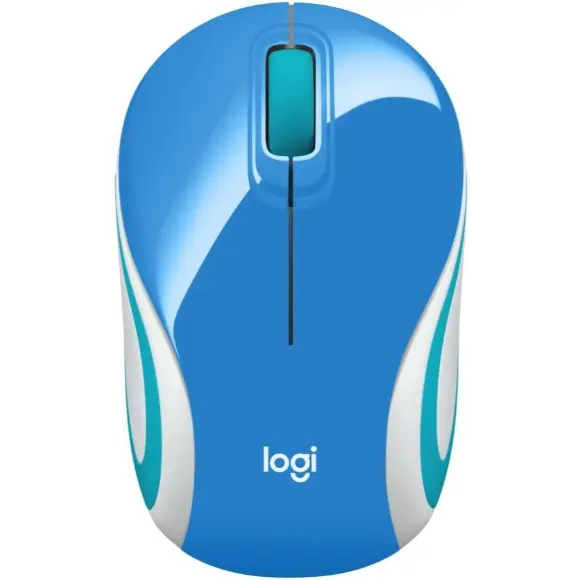 Logitech M187 Wireless Mini Mouse - Blue - PakByte Computers 