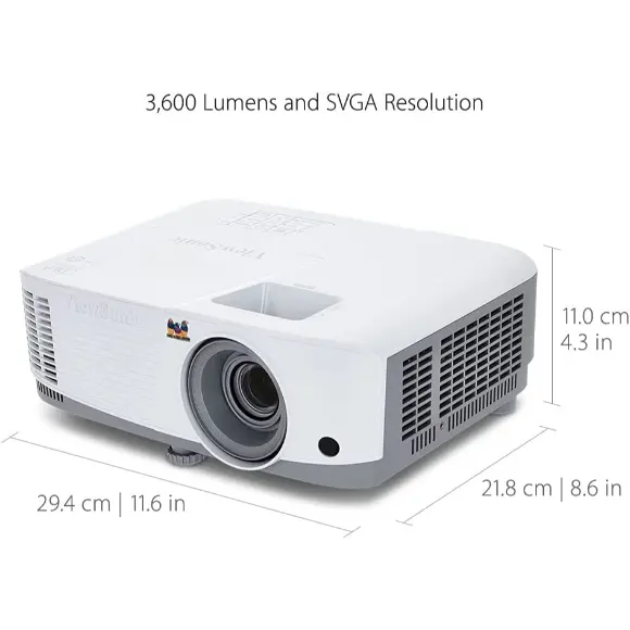 ViewSonic PA503S 3800 Lumens SVGA High Brightness Projector for Home and Office with HDMI Vertical Keystone - PakByte Computers 