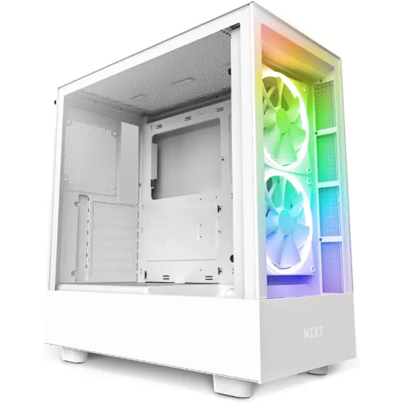 NZXT H5 Elite ATX Mid Tower PC Gaming Case - White (CC-H51EW-01) - PakByte Computers 