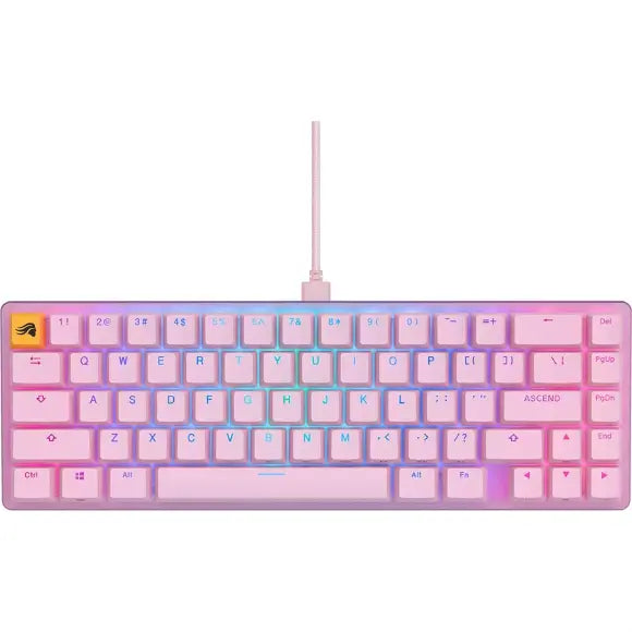 Glorious GMMK2 Modular Mechanical Keyboard | Pre-Built Edition | Compact 65% | Pink USA TKL | GLO-GMMK2-65-FOX-P - PakByte Computers 