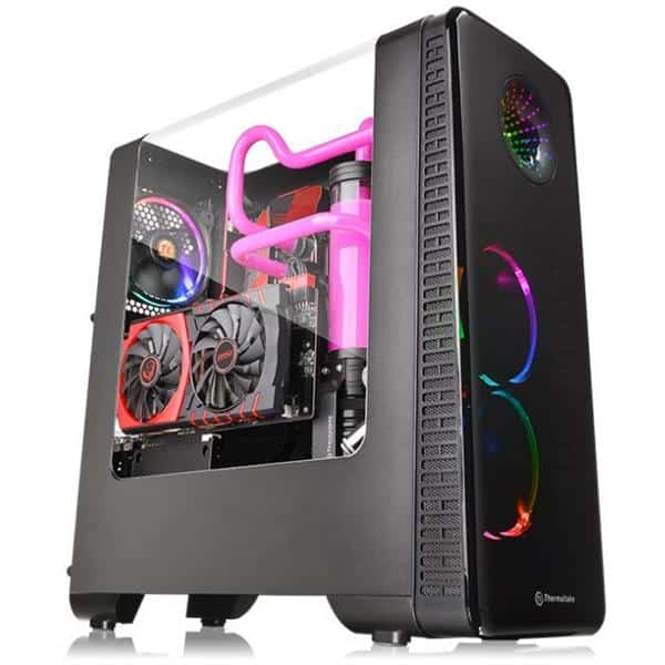 Thermaltake View 28 RGB Gull-Wing Window ATX Mid-Tower Chassis - PakByte Computers 