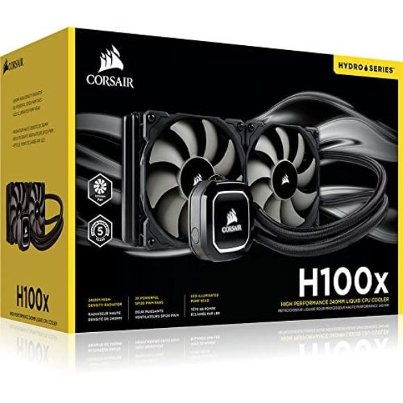 Corsair Hydro H100X Dual Fans Liquid CPU Cooler - Black - PakByte Computers 