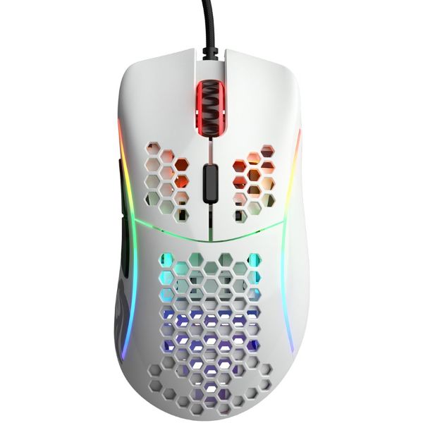 Glorious Model D (Glossy White) Extreme Lightweight Ergonomic Gaming Mouse 69G - PakByte Computers 