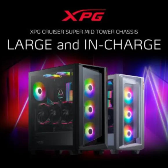 XPG CRUISER Mid-Tower Gaming Casing - Black - PakByte Computers 