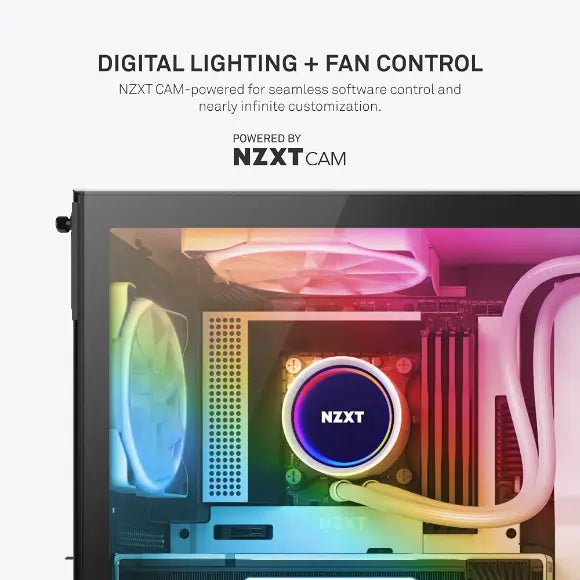 NZXT Aer RGB 2 140mm Case Fan - White - HF-28140-BW - PakByte Computers 