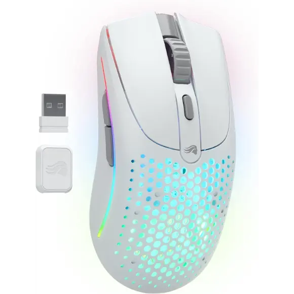 Glorious Model O2 Wireless Gaming Mouse - Matte White - PakByte Computers 