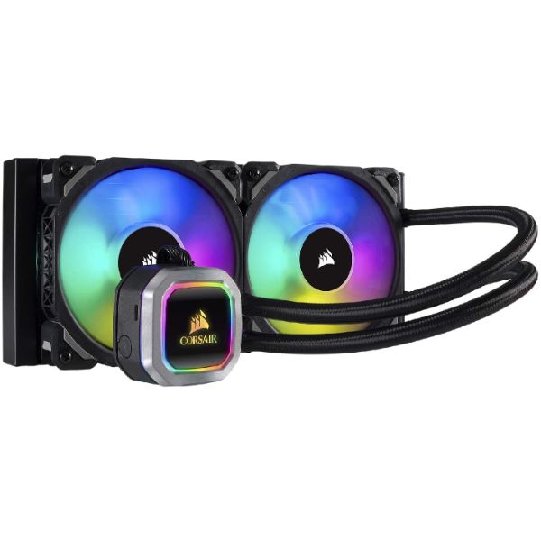 Corsair H100i RGB PLATINUM AIO Liquid CPU Cooler,240mm,Dual ML120 PRO RGB PWM Fans,Intel 115x/2066,AMD AM4/TR4 - PakByte Computers 