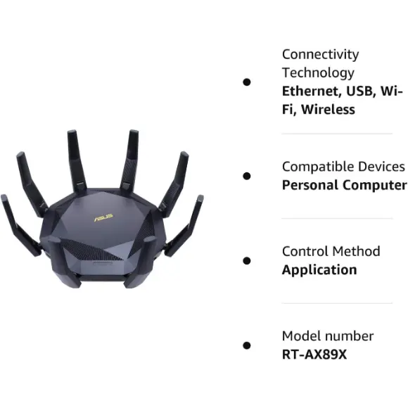 ASUS RT-AX89X Dual Band 12-Stream Gigabit Wireless Internet Router - PakByte Computers 