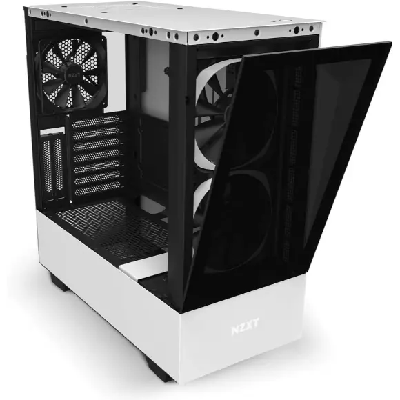 NZXT H510 Elite Mid-Tower ATX PC Gaming Case - CA-H510E-W1 - Matte White - PakByte Computers 