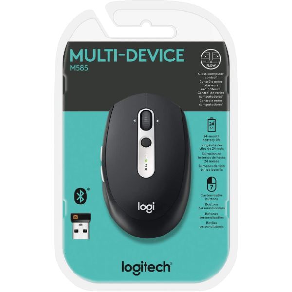 Logitech M585 Multi-Device Wireless Mouse – Graphite - PakByte Computers 