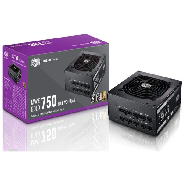 Cooler Master MWE GOLD 750W - V2 Full Modular 80 Plus Gold ATX Power Supply - PakByte Computers 