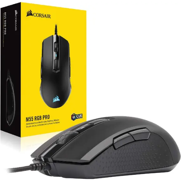 Corsair M55 RGB Pro Wired Ambidextrous Multi-Grip Gaming Mouse - PakByte Computers 