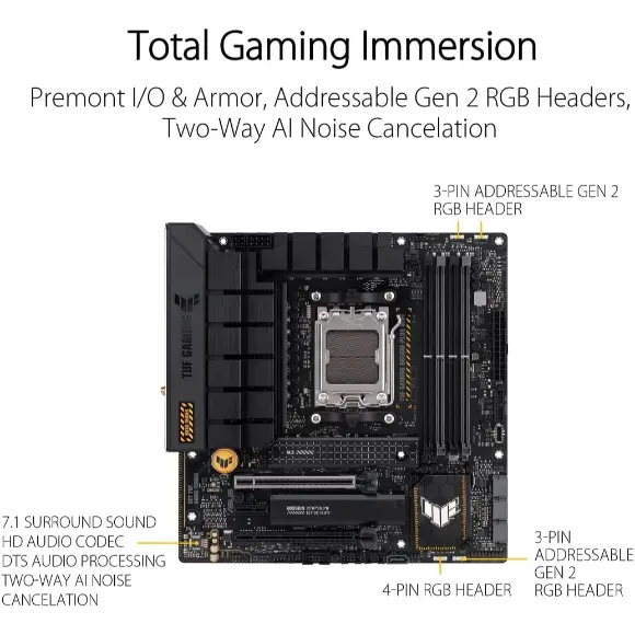 ASUS TUF GAMING B650M-PLUS WIFI Motherboard - PakByte Computers 