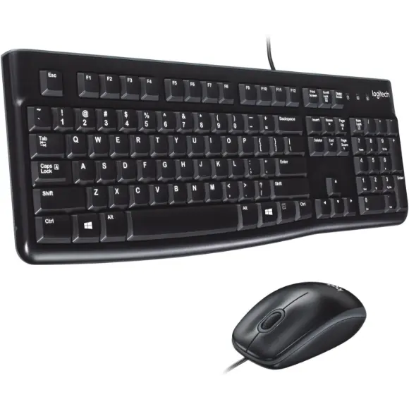 Logitech MK120 Wired Keyboard and Mouse Combo - Black - PakByte Computers 