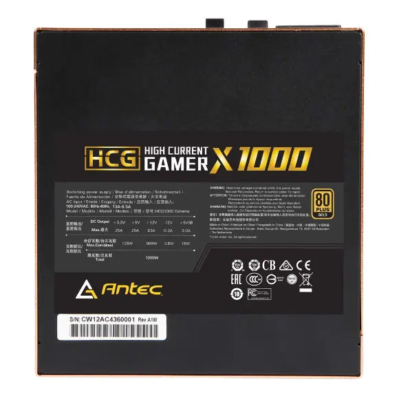 Antec HCG 1000 80+ Gold Certified 1000W Fully Modular Power Supply - PakByte Computers 