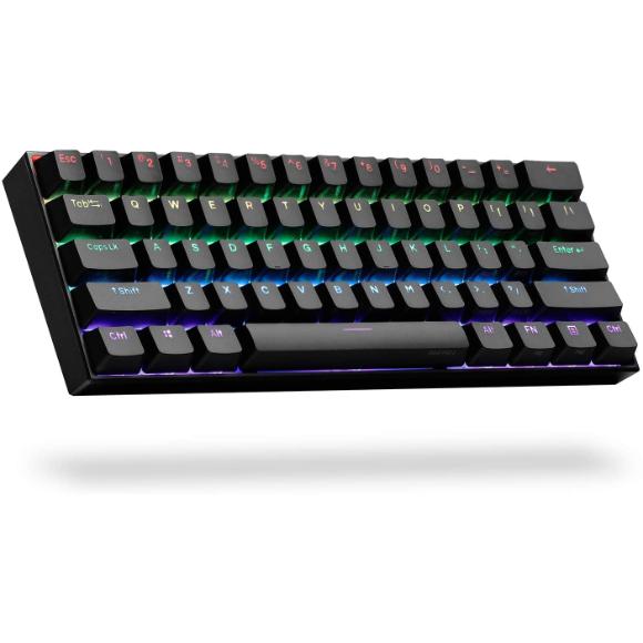 ANNE PRO 2, 60% Wired/Wireless Mechanical Keyboard (Gateron Red Switch/Black Case) - PakByte Computers 