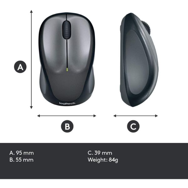 Logitech Mouse M235 Wireless - Black - PakByte Computers 