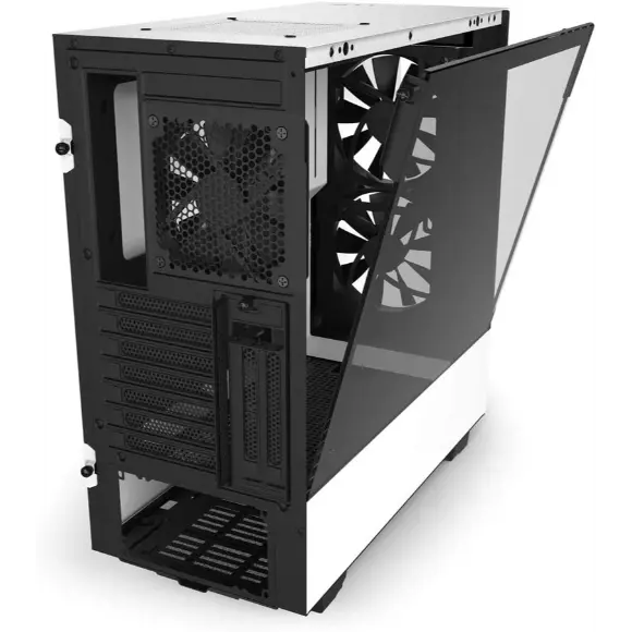 NZXT H510 Elite Mid-Tower ATX PC Gaming Case - CA-H510E-W1 - Matte White - PakByte Computers 