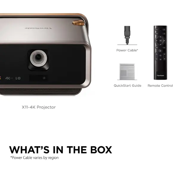 ViewSonic X11-4KP 4K HDR Short Throw Smart Portable LED Projector - PakByte Computers 