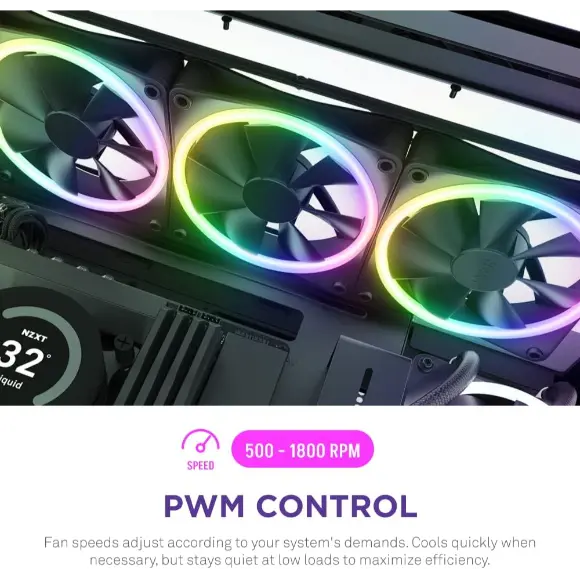 NZXT F140 RGB Duo 140mm Dual-Sided RGB Fan – Black - PakByte Computers 