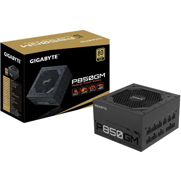 Gigabyte GP-P850GM (80 Plus Gold 850W, Modular, Smart Fan, Smart Power Protection, Power Supply) - PakByte Computers 