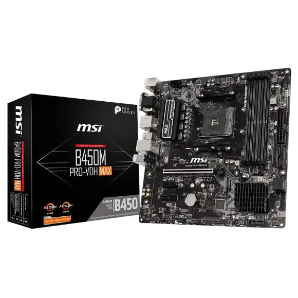 MSI B450M PRO-VDH MAX Gaming Motherboard - PakByte Computers 