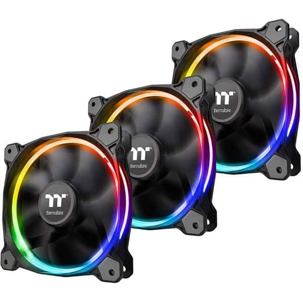 Thermaltake Ring 12 LED RGB Radiator Fan Sync Edition (3-Fan Pack) CL-F071-PL12SW-A - PakByte Computers 