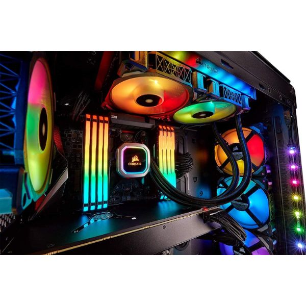 Corsair H100i RGB PLATINUM AIO Liquid CPU Cooler,240mm,Dual ML120 PRO RGB PWM Fans,Intel 115x/2066,AMD AM4/TR4 - PakByte Computers 