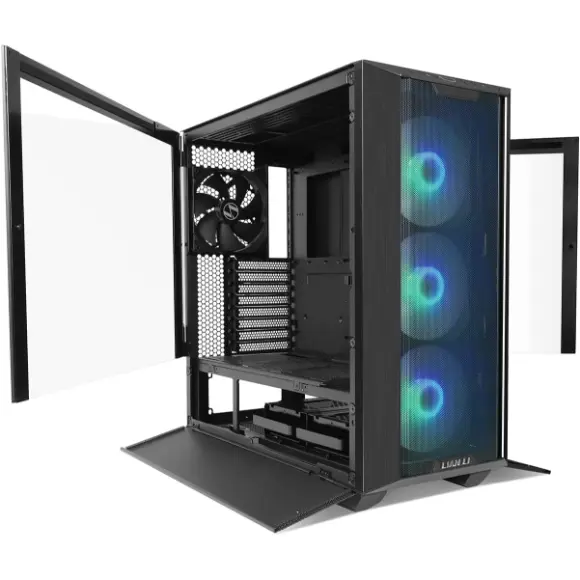 LIAN LI Lancool III RGB Black Aluminum/SECC/Tempered Glass Gaming Case -4×140 PWM Fans(ARGB) - PakByte Computers 