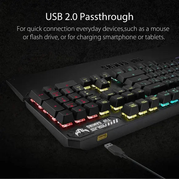 ASUS TUF Gaming K3 RGB Wired Mechanical Keyboard - PakByte Computers 