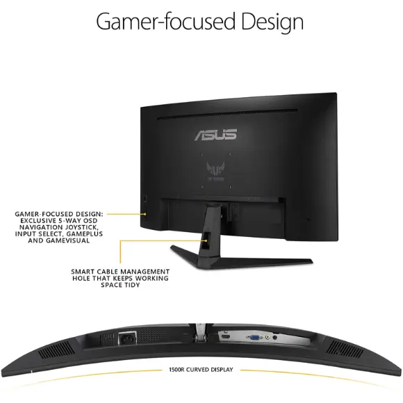 ASUS TUF Gaming VG328H1B 32" 1080P Curved Monitor - Full HD, 165Hz (Supports 144Hz) - PakByte Computers 