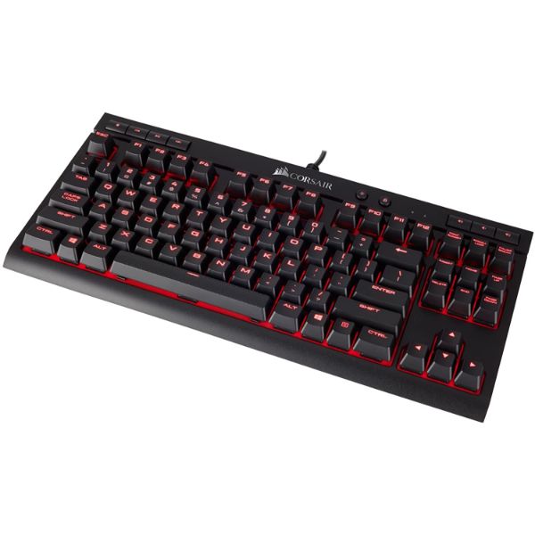 Corsair K63 Compact Mechanical Gaming Keyboard - Backlit Red LET - Linear & Quiet - Cherry MX Red - PakByte Computers 