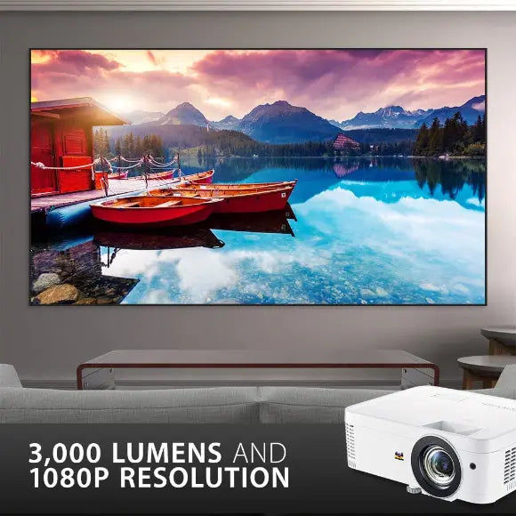 ViewSonic PX706HD 3000 Lumens Short throw projector 1.2X optical zoom, USB Type-C input, 3X fast input, Gaming Mode - PakByte Computers 