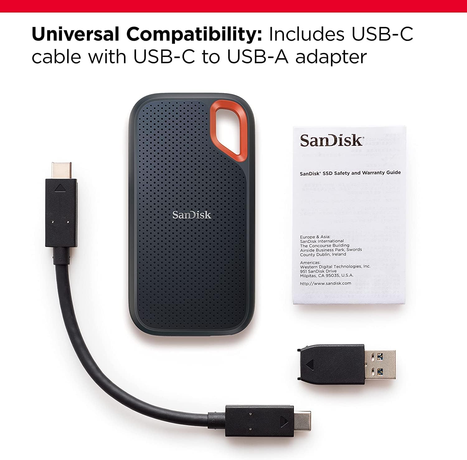 SanDisk 1TB Extreme Portable SSD - External Solid State Drive - SDSSDE61-1T00-G25 - PakByte  