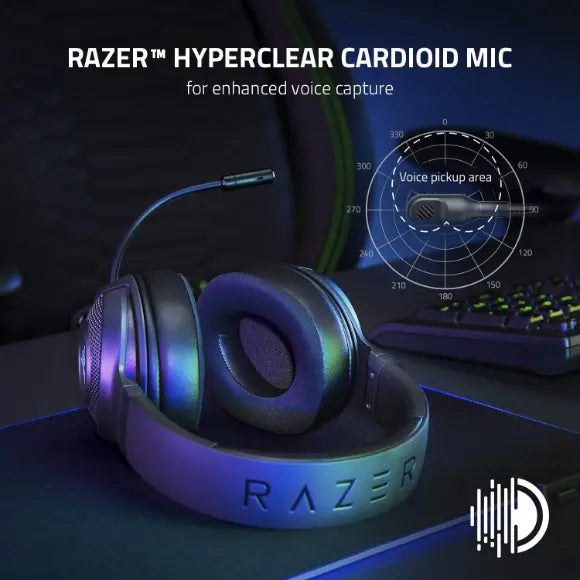 Razer Kraken V3 X Gaming Headset: 7.1 Surround Sound - Classic Black - PakByte Computers 