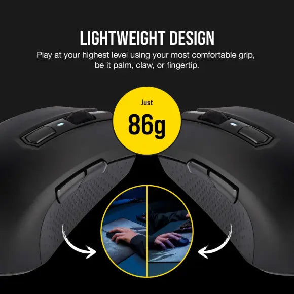 Corsair M55 RGB Pro Wired Ambidextrous Multi-Grip Gaming Mouse - PakByte Computers 