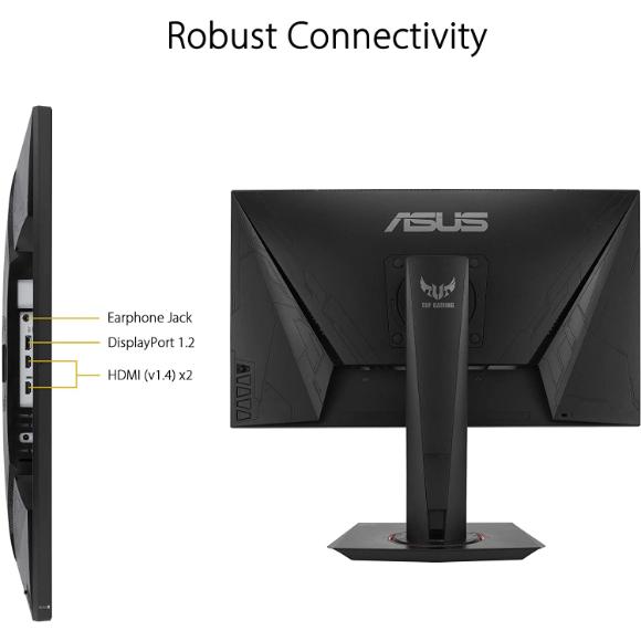 ASUS TUF Gaming VG259QR 24.5" 1080P Monitor - Full HD, 165Hz, 1ms - PakByte Computers 