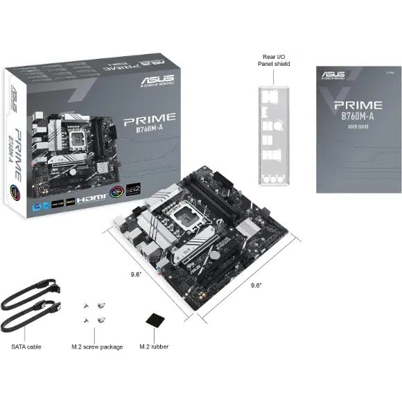 ASUS PRIME B760M-A Intel B760 LGA1700 mATX Gaming Motherboard - PakByte Computers 