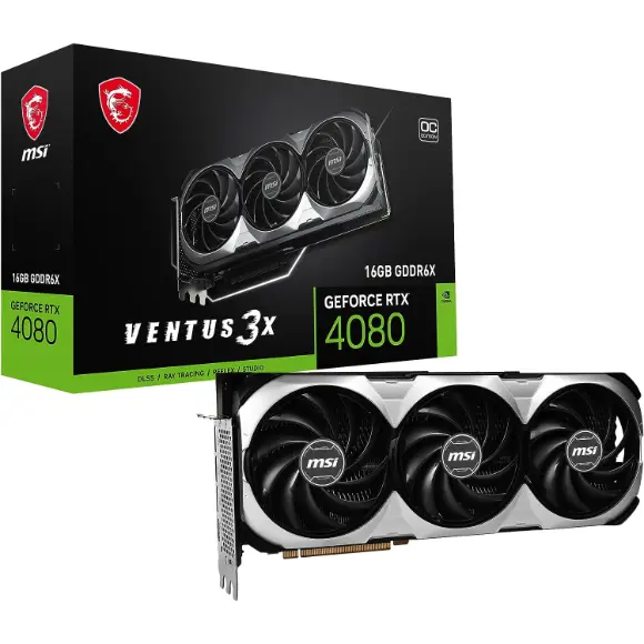 MSI Ventus 3X GeForce RTX 4080 16GB Graphics Card - PakByte Computers 