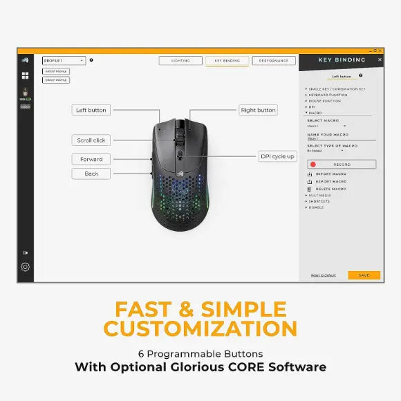 Glorious Model O2 Wireless Bluetooth Gaming Mouse - Matte Black - PakByte Computers 