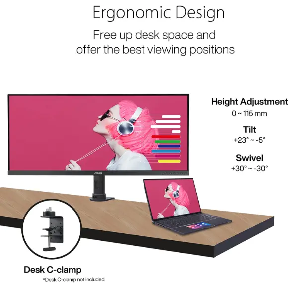 ASUS ProArt Display PA348CGV 34” Professional Monitor - PakByte Computers 