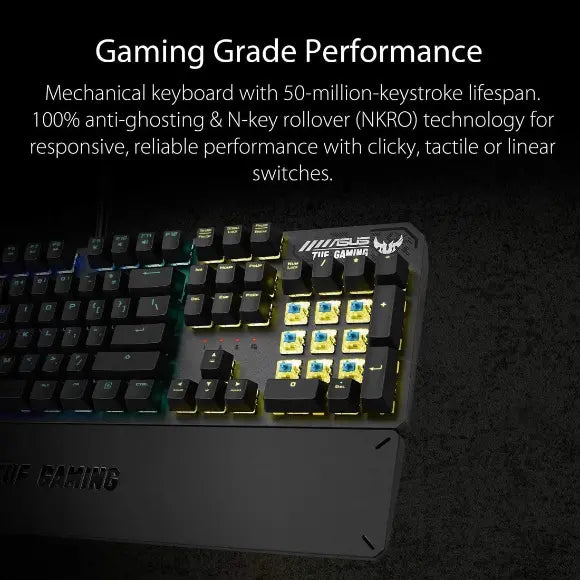 ASUS TUF Gaming K3 RGB Wired Mechanical Keyboard - PakByte Computers 