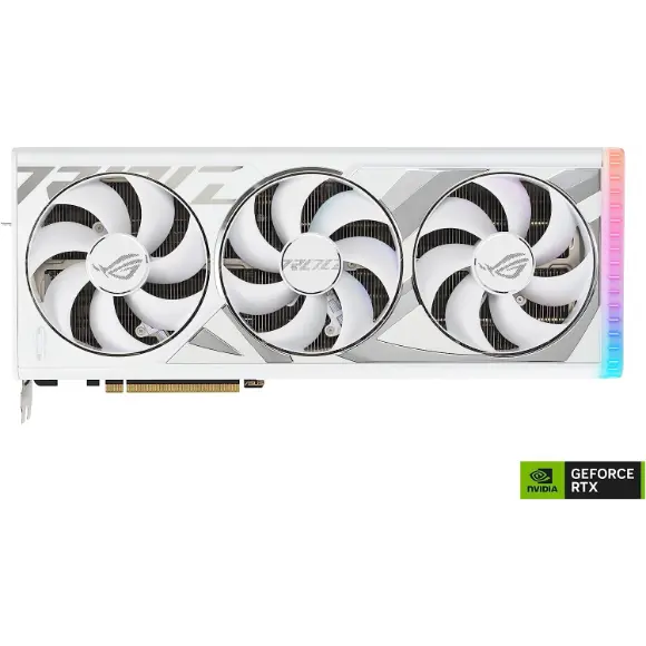 ASUS ROG Strix GeForce RTX 4080 OC Edition Gaming Graphics Card - White - PakByte Computers 