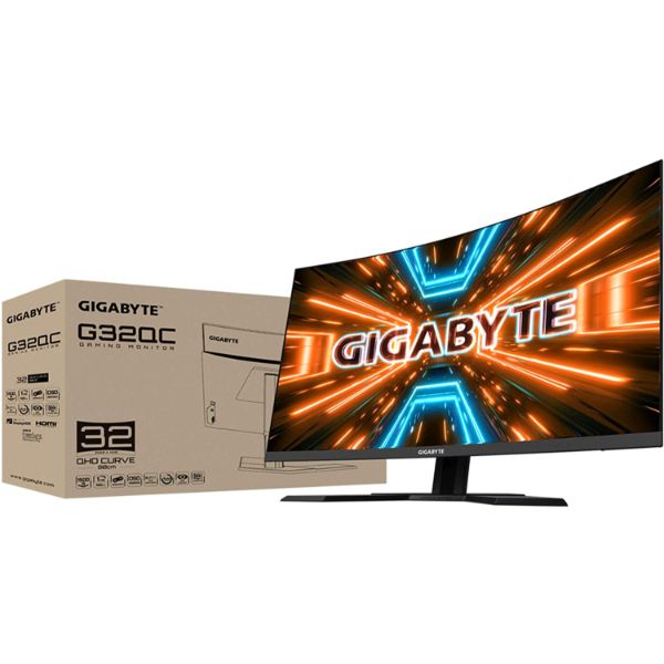 GIGABYTE G32QC 32" 165Hz 1440P Curved Gaming Monitor, 2560 x 1440 VA 1500R Display - PakByte Computers 