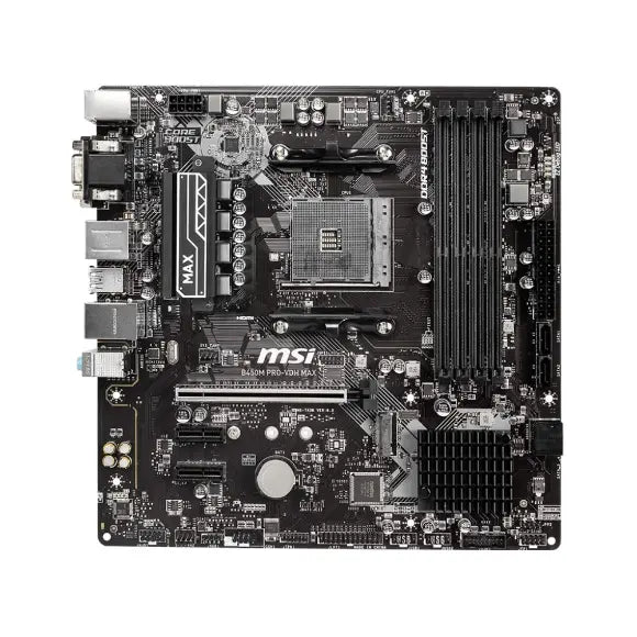 MSI B450M PRO-VDH MAX Gaming Motherboard - PakByte Computers 