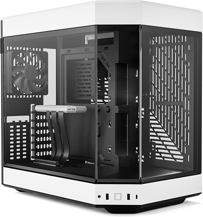 HYTE Y60 Modern Aesthetic Dual Chamber Panoramic Tempered Glass Mid-Tower ATX Computer Gaming Case - White - PakByte  