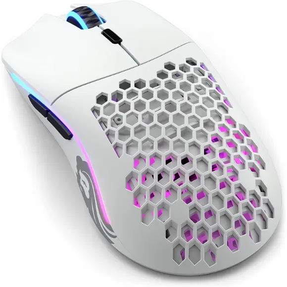 Glorious Model O- Minus Gaming Wireless Mouse -65g lightweight Honeycomb - (Matte White) - PakByte Computers 