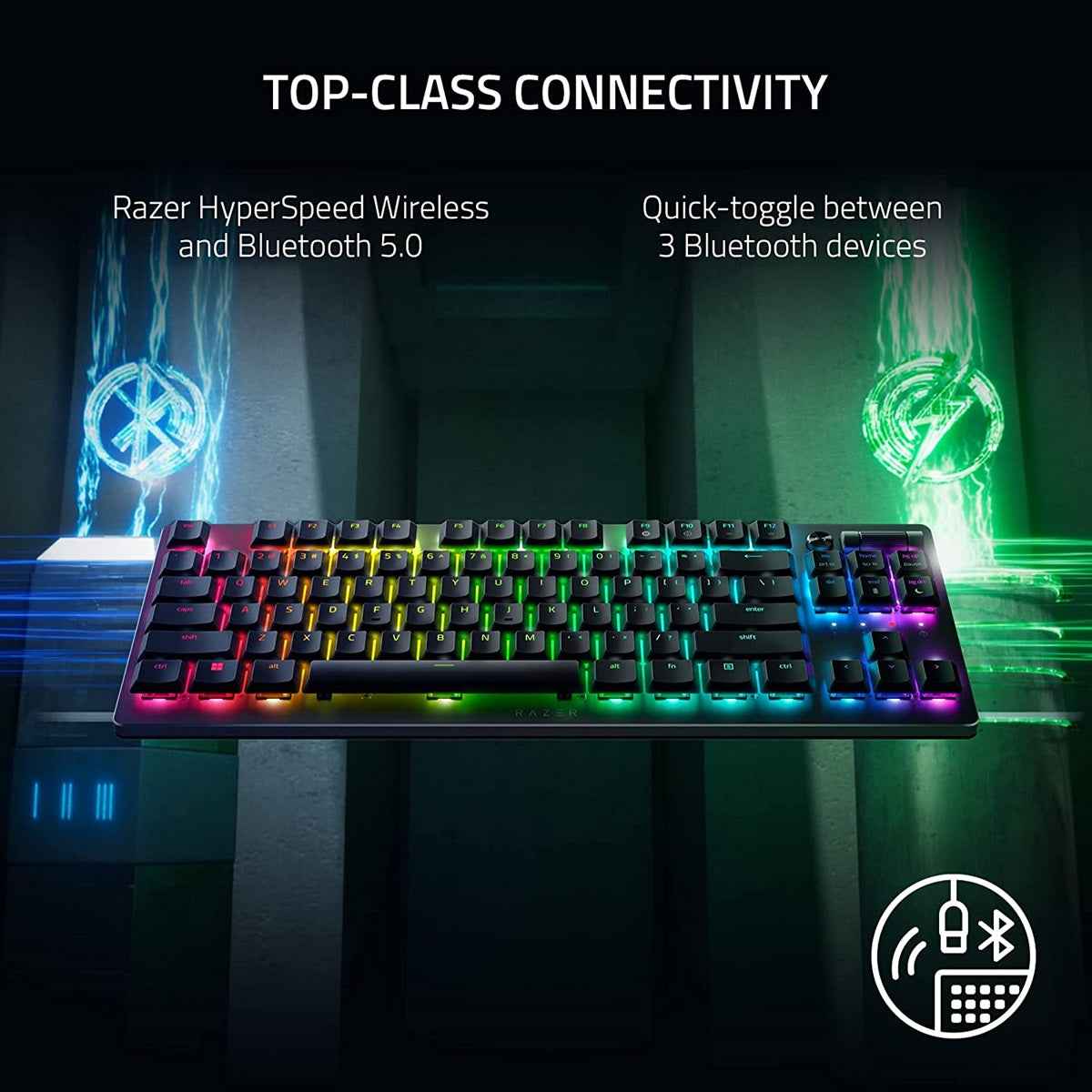 Razer DeathStalker V2 Pro Tenkeyless Linear Red Switch Wireless Keyboard - PakByte  