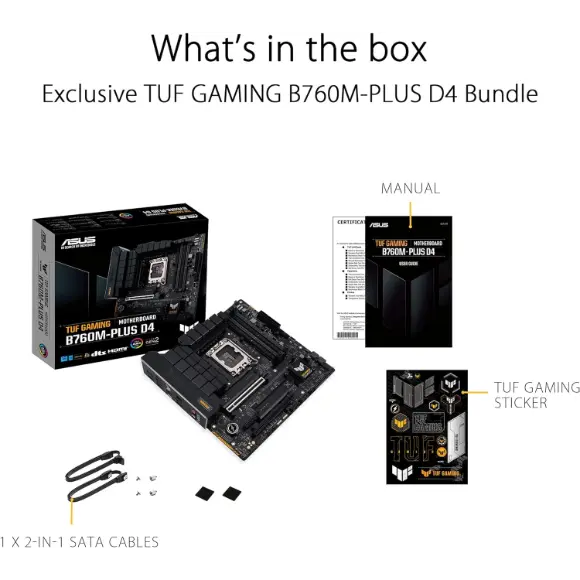 ASUS TUF GAMING B760M-PLUS D4 Motherboard - PakByte Computers 