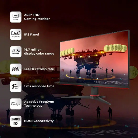 AOC 24G2E5 23.8" FHD Gaming Monitor - PakByte Computers 